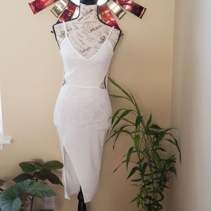 White V- Neck Dress